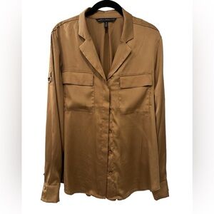 White House Black Market copper Blouse! Short or Long Sleeve